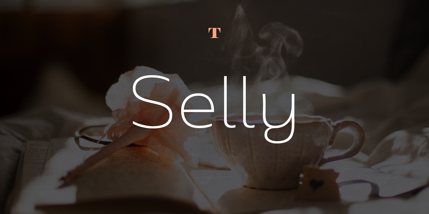 Пример шрифта Selly